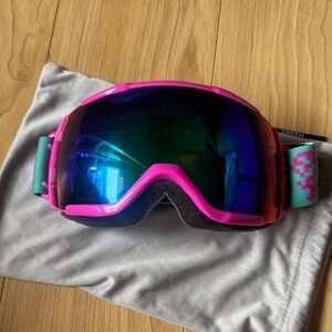 SMITH Kids Pink and Green Ski Goggles
